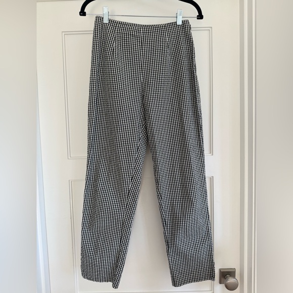DÔEN 100% Organic Cotton Roseau Black & White Gingham Pant Womens 2